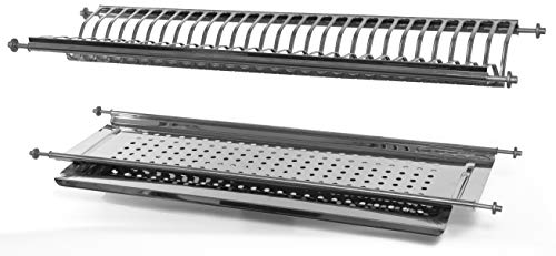 Escurreplatos de 86 cm para armarios de 90 cm, de acero inoxidable