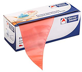thermohauser Einweg-Spritzbeutel (Kunststoff PE), Maximum Grip, rot, 100 Stück, 46,0x23,0x0,0075 cm