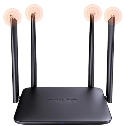Router WAVLINK BE5100 WiFi 7, Router Gaming Dual Banda, Soporte 2.5G WAN, 4 LAN Gigabit, Mix WPA2/WPA3, WiFi Invitado, Control Parental, QoS, MU-MIMO, IPv6 & VPN Avanzado para Hogar