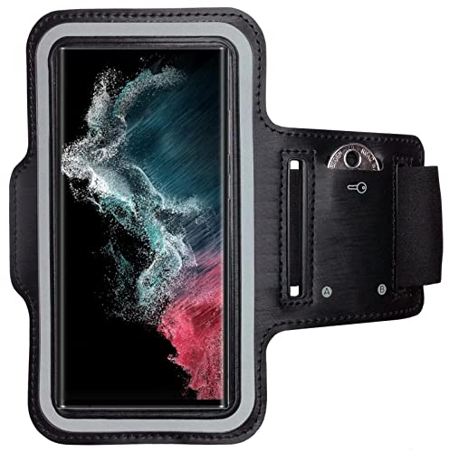 CoverKingz Brassard de Sport pour Samsung Galaxy S22 Ultra - Brassard pour Smartphone, Accessoire de Sport avec Poche pour Les clés Galaxy S22 Ultra - Accessoire Sport, Brassard téléphone Portable