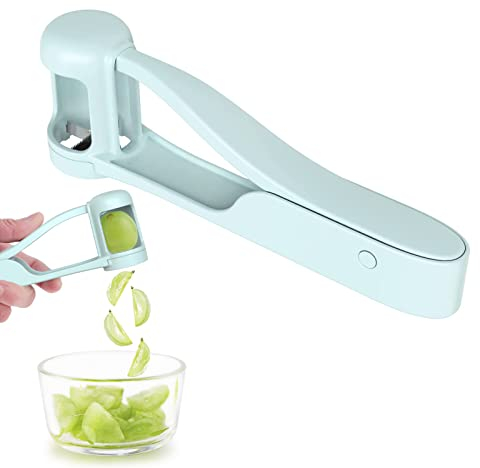 WhiteRhino Contador de Una para Niños,Máquina Cortadora de Frutas de Acero Inoxidable Cortadora de Fresas de Tomate para Cocina Ensalada de Frutas y Verduras de Corte de Pasteles Aceros Inoxidables