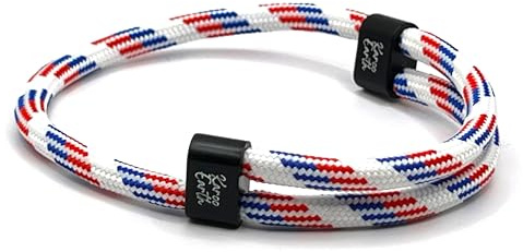 KAROO EARTH JEWELLERY Adjustable Rope Bracelet - Unisex Braided Paracord Durable Waterproof Sport Bracelet - Nautical Fashion for any Wrist