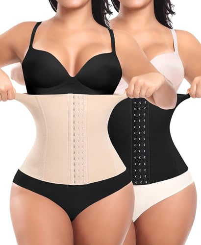 YARRCO Corset Reductor Adelgazante Mujer Faja Moldeadora Reductora Waist Trainer Cintura Postparto Cinturón para Control de Abdomen Faja Colombiana Corsé Bustier Shapewear