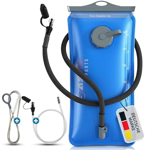 Trinkblase 3L mit Isoliertem Trinkschlauch & Reinigungsbürste - SASMO