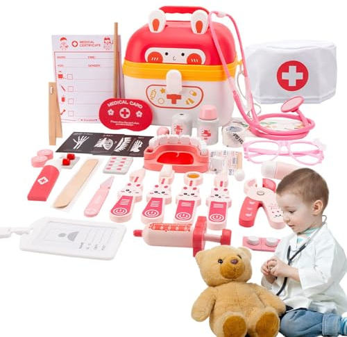Läkarkit för barn, läkarspel för barn - läkarspel för barn läkare rollspel - Kid Role Pretend Play Toys Doctor Play Kit för pojkar och flickor från 3 år och uppåt