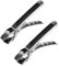 Yuiturt 2 Stück rutschfeste Geschirrzange Anti-Hot Dish Gripper Ofenzange, Edelstahl Zange für Heißluftfritteuse mit Gummiertem Griff Verbrühungshemmender Clip 17,5 cm