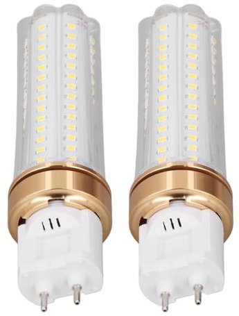 Oreilet 2 Pcs G12 LED Bombillas, Bombilla LED G12 de 20W 2000 3000K con Angle Iluminación 360 ​​grados (Equivalente a 150W Halógena), Lámpara de techo para Casa (Luz de neturos)