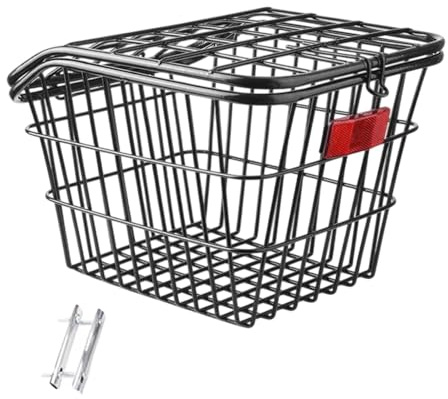 Ronyme Porta ciclabile per Bici per Biciclette con Coperchio per Biciclette di carico per carico per Bambini per cicling per Trasporto di Animali Domestici, Nero
