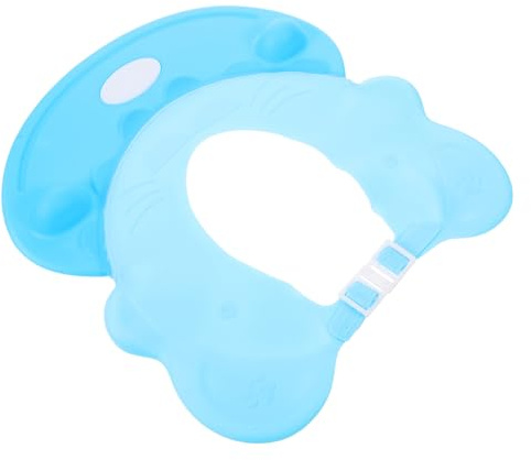 minkissy Verstellbare mit Ohrenschutz Shampoo Schutz Haaretrocknung für Badewanne Badespaß Blau