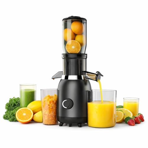 MEGAWISE SJ250I Slow Masticating Juicer, Cold Press Juicer Machine, Quiet & High Juice Yield, Nutrient & Vitamin Lock, Easy to Clean, Ideal for Leafy Greens, Wheatgrass, Fruits and Vegetables
