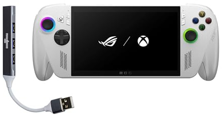 ASUS ROG Xbox Ally Gaming Handheld 7 120Hz Touchscreen IPS Display (AMD Ryzen Z2 A, 16GB LPDDR5X, 1TB PCIe SSD, AMD RDNA 2 Graphics, Fingerprint, WiFi 6E, Bluetooth 5.4, Win 11 Home) w/DKZ Hub