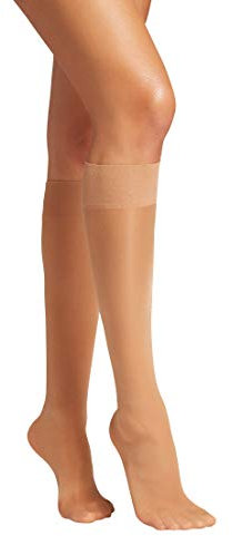 Wolford Damen Satin Touch 20 Knee-Highs Kniestrümpfe, 20 DEN, Beige (Gobi 4365), Small