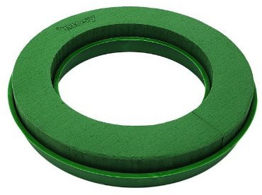 mosy Nass-Steckschaum-Kranz, Wassersp., 35 cm, 1 x Kranz, Steckmasse-Ring, frische Blumen-Gestecke, Tisch-Deko Hochzeit, Frischblumen