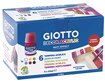 Giotto Decor Acrylic - Assortiment peinture acrylique 6 x 25 ml