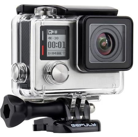 GEPULY Waterproof Housing Case for GoPro Hero 4, Hero 3+, Hero 3 Underwater Photography -Waterproof Up to 131 ft (40M) with Quick Release Mount, Thumb Screw