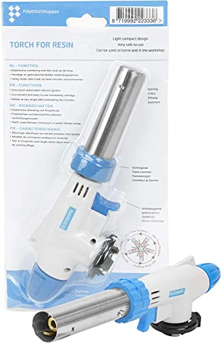 Bruciatore a gas butano, bruciatore a gas, bruciatore da cucina | anche per disaerare la resina epossidica, accensione elettrica con la semplice pressione di un pulsante, bruciatore flambé