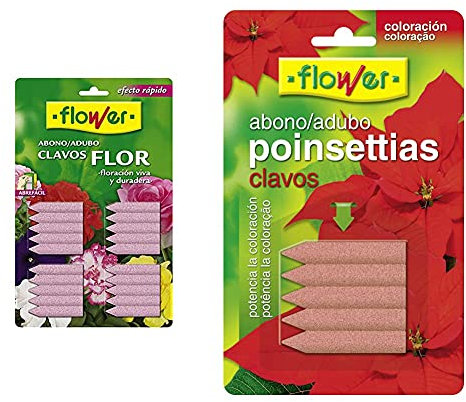 Flower Abono Clavos Flor Blister 20 Unid. 1-10506 + 10839 10839-Abono Clavos, 5 Unidades, No Aplica