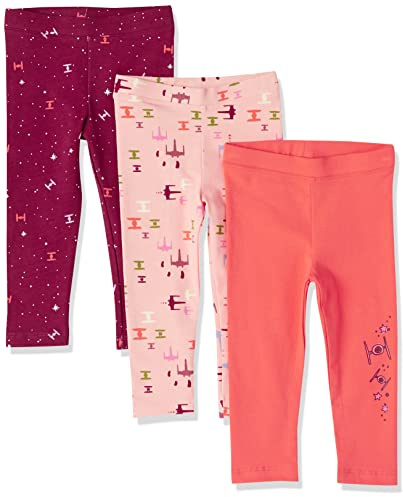 Amazon Essentials Disney | Marvel | Star Wars | Frozen | Princess Leggings Bambine e Ragazze, Pacco da 3, Confezione da 3 Navi di Star Wars, 8 Anni