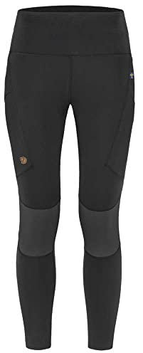 Fjallraven Damen Abisko Trekking Tights Pro Leggings, Schwarz-eisengrau, XS EU
