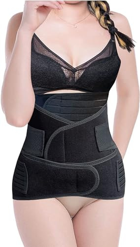 PLOVO 3-i-1 stöd återhämtning efter förlossning magsjal midja/bäckenbälte kroppsformare postnatal shapewear