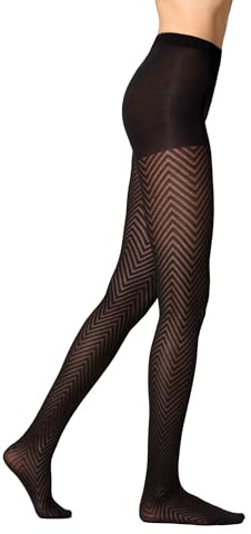 Goldenpoint Donna Collant Fantasia Chevron con Cinturino Anatomico e Tassello Igienico