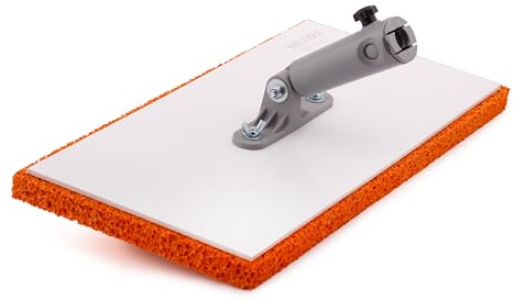 MIVOS Glättekelle mit Schwammgummi-Belag für Oberputz - Reibebrett - Putzkelle zum Glätten von Oberflächen und anderen Materialien - Schwammbrett für Putz 400 x 200 mm