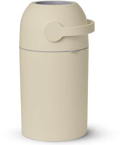Magic Baby-Windeleimer, patentiertes geruchshemmendes System, verwenden Sie jeden Müllbeutel, einhändiger Freihebel, 1 Rolle Beutel enthalten (beige)