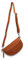 ADEL Bauchtasche Damen Echtleder Sandy Handgemachte Umhängetasche Crossbody Bag mit Stilvollem Verstellbarem Ledergurt 2 Fächer Stylische Schultertasche Made in Italy Tasche (Cognac Braun)