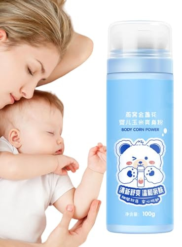 Polvere per bambini senza talco, polvere biologica per bambini,Polvere per bambini per la cura del corpo - 100 g di polvere senza talco, polvere lenitiva per prurito, polvere vegetale