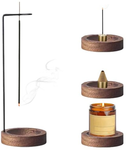 IKOPFLN Porta Incenso per Bastoncini 2 in 1,Porta incensi Portaincenso bastoncino Supporto per Bastoncini di Incenso Porta Incenso Bastoncino Adatto a casa, ufficio, meditazione e yoga