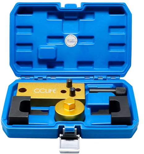 CCLIFE Outil de Calage pour Arbre à cames Moteur, Compatible avec Mercedes Benz Moteurs Diesel OM654 1.6L/2.0L, Dispositif de Verrouillage de la Distribution des Arbres à cames