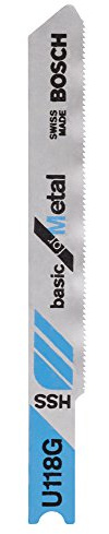 Bosch 2 608 631 770 - Hoja de sierra de calar U 118 G - Basic for Metal (pack de 3)