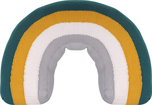 Kindsgut Regenbogenkissen aus 100% Oeko-TEX®-zertifizierter Baumwolle, Kuschel-Kissen für Babys und Klein-Kinder, dezente Farben, Polyesterfüllung, Schlichtes Design, Oskar
