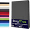Buymax® Wasserbett Spannbettlaken Stretch 140x200-160x220 cm für Wasserbetten und Boxspringbetten Bettbezug für Matratzen bis 35 cm Matratzenhöhe, Anthrazit