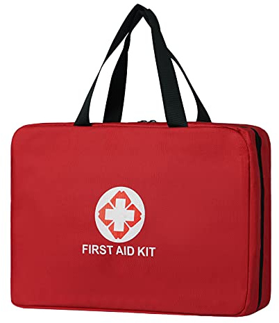 ITODA Trousse de Secours Urgence Premiers Soins Vide Boîte Médical Grande Capacité Sac de Médecine Rangement Portable en Tissu Oxford Etanche Sac Voyageur Famille pour Activités de Plein Air