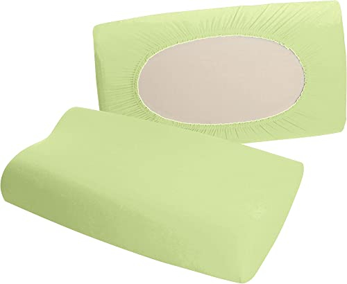 Erwin Müller Nackenstützkissenbezug Nürnberg Doppel-Jersey, lindgrün Größe 40x60 cm - sehr strapazierfest, temperaturausgleichend, mit Rundumgummizug
