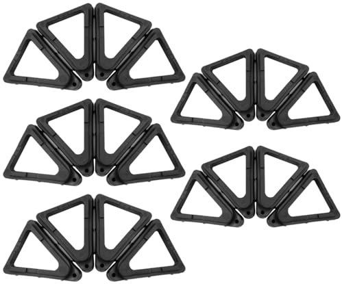 ANCLLO 20pcs Pieds de Pot de Fleur d'extérieur Pieds de Plante Support de Fleur Support Triangle en Pot adapté à l'intérieur et à l'extérieur Support (Noir)