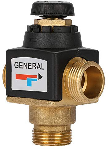 Válvula Mezcladora Termostática de 3 Vías DN20 con Rosca Macho para Calentador de Agua Solar - Latón para Dispositivo de Agua Caliente