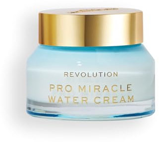 Revolution Pro, Miracle Water Cream, Feuchtigkeitsspendende Gel-Creme mit Hyaluronsäure & Niacinamid, Dermatologisch Empfohlen, Vegan & Tierversuchsfrei, 50 ml