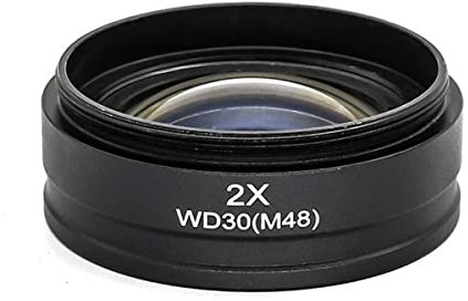 Osservazione al microscopio 0.5X 2X Lente di Barlow Obiettivo Microscopio Obiettivo Ausiliario Filettatura di Montaggio 42mm 48mm 50mm 52mm Distanza di Lavoro 30/160mm(2X Thread 48mm)