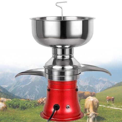 Professional Whipped Cream Dispenser Milk and Cream Butter Separator Machine with 8L Bowl for Cow Milk - Electric Fresh Cream Separator 50L/H for Farmer