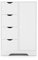 buybyroom Armario auxiliar de 4 cajones y 1 puerta, 2 estantes, para baño, cocina, salón, pasillo, 55,5 x 30 x 82 cm, color blanco