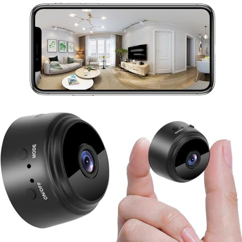 Mini Kamera 1080P Full HD WLAN Mini Überwachungskamera Live Übertragung Handy APP für Kamera Überwachung Innen mit Akku Kleine WiFi Sicherheitskamera Kompakte Microkamera Bewegungsmelder