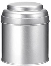 ZNTIHZ 6 st tekanna med lufttäta dubbla lock för lösa miniförvaringsbehållare för tepåsar kaffe socker för köksförvaring och organisation (silver)