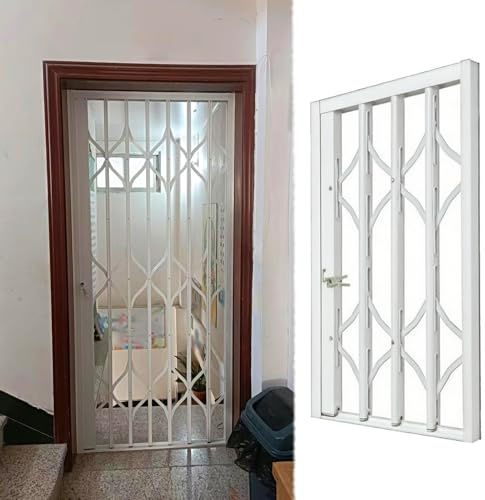 Inferriate per Finestre Barre di Sicurezza Antifurto per Porte Scorrevoli Serratura, Protezione Sicurezza Finestre Push-pull e Griglie per Balconi, Cantine, Capannoni(W60xH90cm/24x36in)