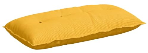Mhdvray Cuscino per schiena in tessuto a coste giallo chiaro, 100 x 50 cm, design moderno, fodera rimovibile, imbottitura in poliestere, comodo supporto per la schiena per divano, letto, ufficio e