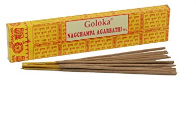1 Packung - 16g Räucherstäbchen NAG CHAMPA Goloka gelb