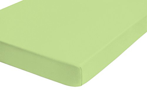 Traumhaft Schlafen - Castell - Markenbettwäsche 0077113 Spannbetttuch Jersey Stretch 1x 90x190 cm - 100x200 cm, pistaziengrün