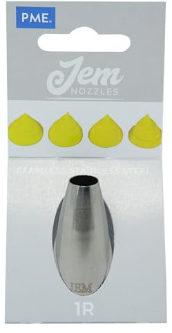 JEM - Bocchetta Decorativa Liscia in Acciaio Inox per Sac à Poche, Piccola, n. 1R