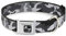 Buckle-Down Hundehalsband, mit Schnalle, Camouflage-Muster, Weiß, 2,5 cm breit, passend für Halsumfang von 27,9–43,2 cm, Größe M